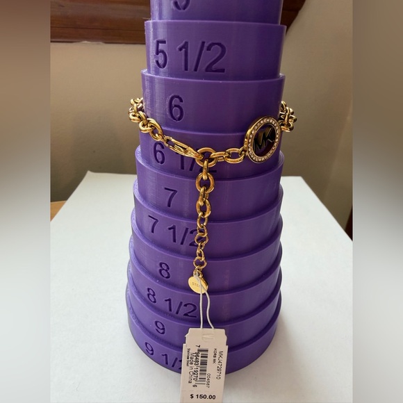 Michael Kors Gold-Tone Chain Bracelet with Logo Charms - Picture 15 of 15